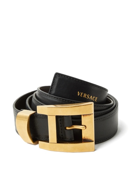 Curea Versace neagra din piele