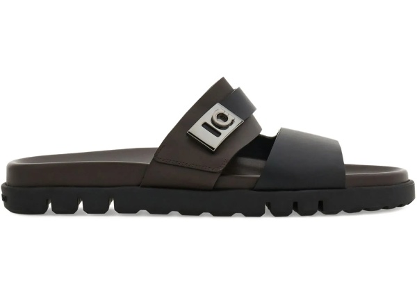 Double-strap leather Sandals