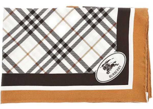 Esarfa Check silk scarf