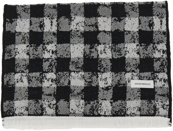 Esarfa Knitted scarf with Check motif