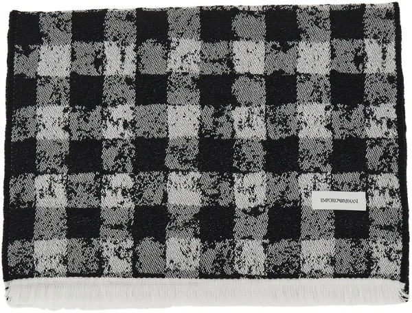 Esarfa Knitted scarf with Check motif