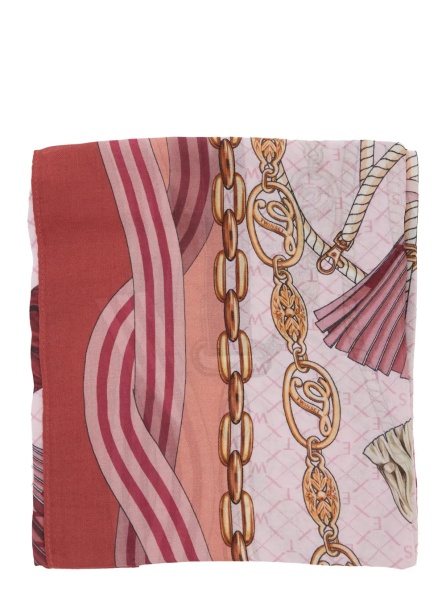 Esarfa multicolor Scarf with all-over print in modal for women
