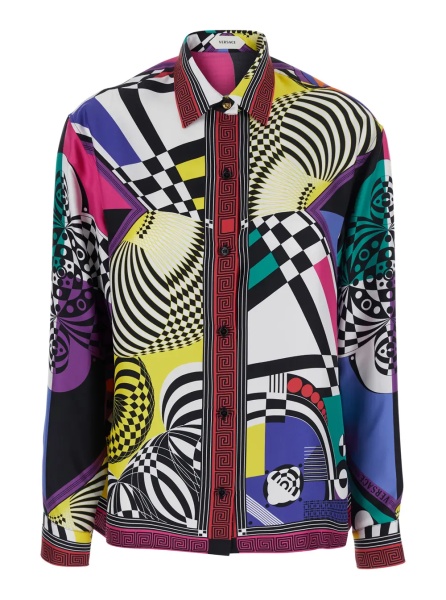 Esarfa multicolor shirt with all-over Foulard print in silk twill Women