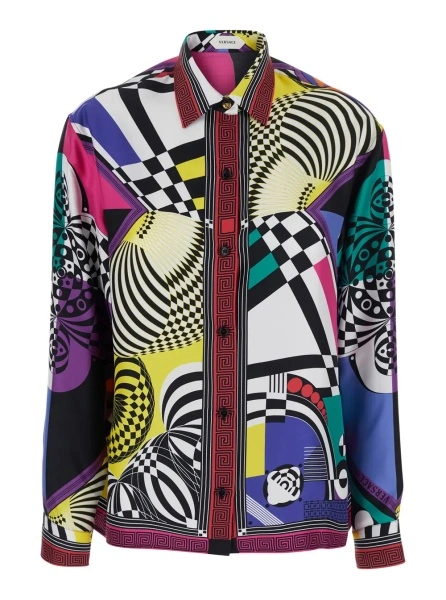 Esarfa multicolor shirt with all-over Foulard print in silk twill Women