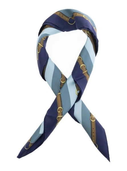 Esarfa Multicolor Square Scarf with All-Over Print in Silk Woman