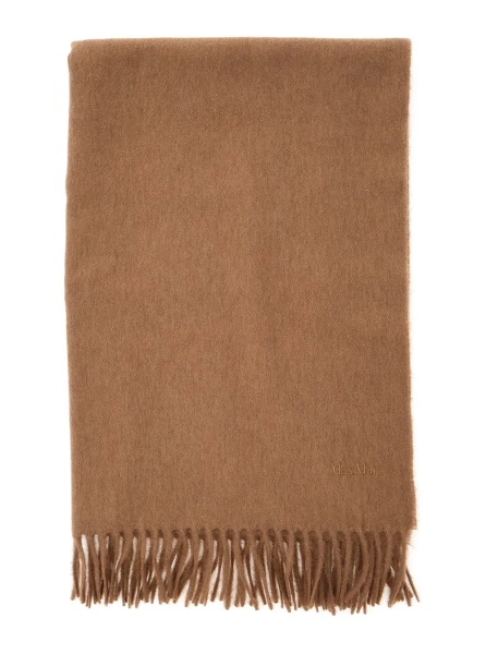 Esarfa Tartan scarf with elegant details in mixed fabric and beige for women
