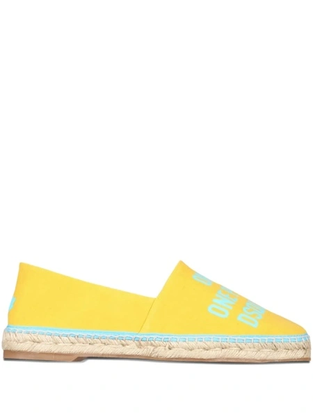 Espadrile DSQUARED2 galbene din bumbac