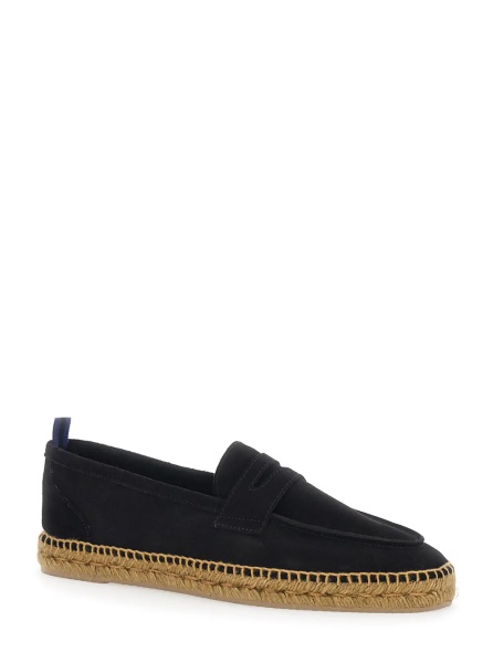 Espadrile 'Nacho' Black Espadrillas with Penny Slot in Suede Man