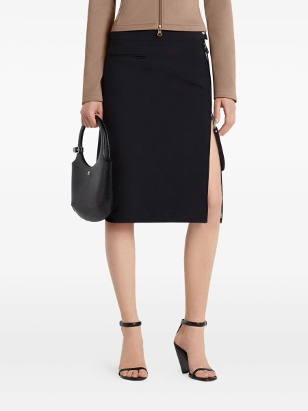 Fusta COURRÈGES neagra din lana si polyester