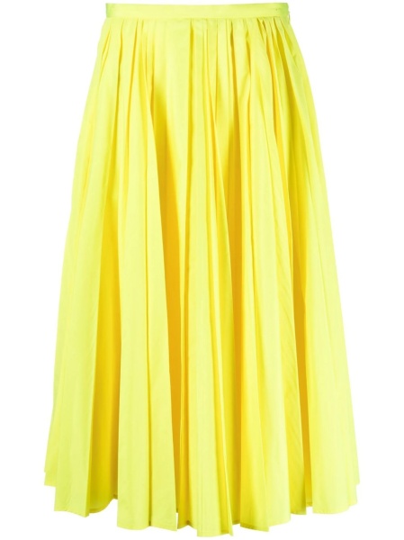 Fusta cu pliuri Philosophy galbena din polyester