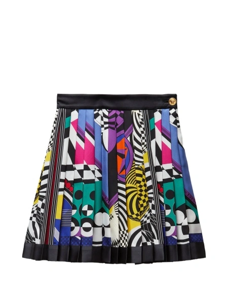 Fusta cu pliuri Versace neagra