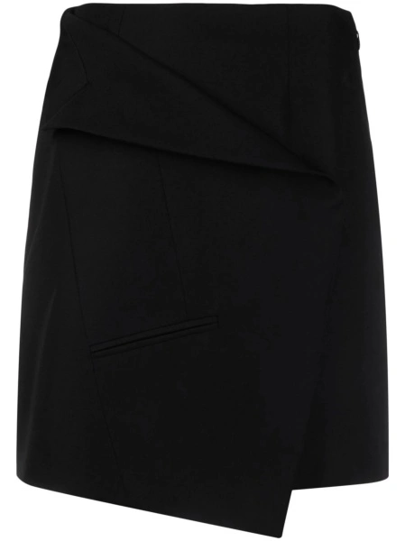Fusta cu talie inalta Alexander McQueen neagra din lana