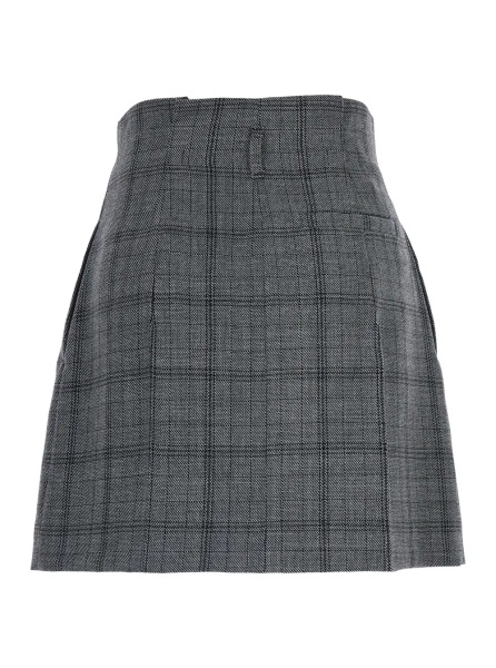 Fusta GABY Skirt with Pockets and Straight Hem in Gray for Women