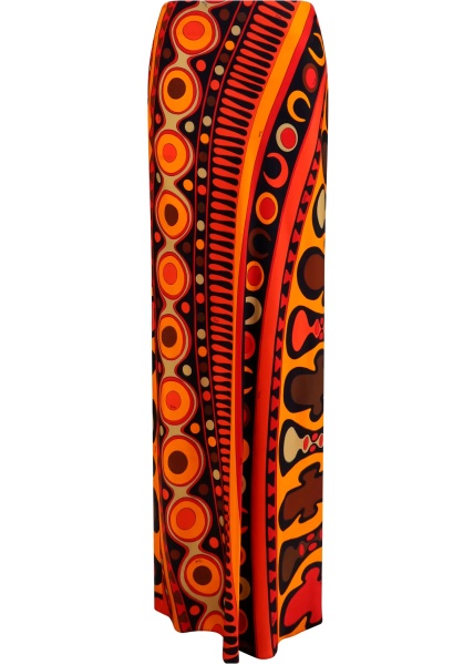 Fusta Satin Skirt with Solei Print