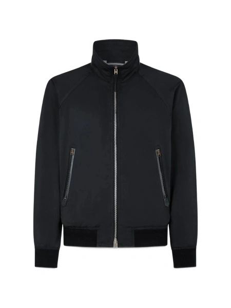 Geaca bomber Tom Ford neagra din poliamida si poliester