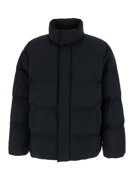 Geaca de Iarna Black Down jacket with high collar and long sleeves in Tech Fabric for men