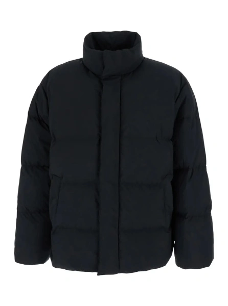 Geaca de Iarna Black Down jacket with high collar and long sleeves in Tech Fabric for men