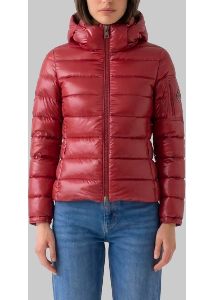 Geaca de Iarna Burgundy Short Down Jacket