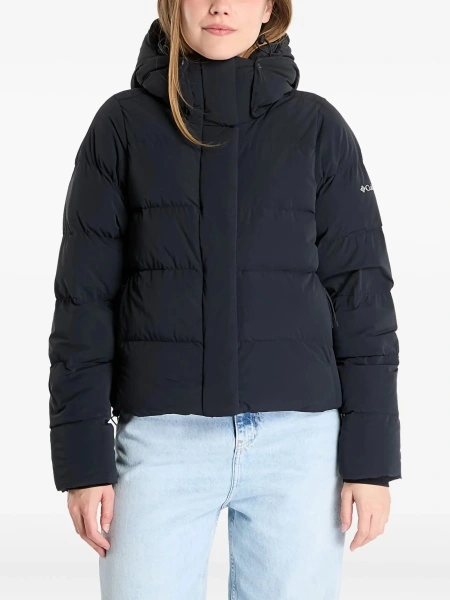 Geaca de iarna Columbia neagra din nylon si elastan