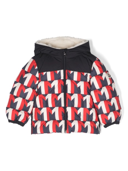 Geaca de iarna Moncler albastra din polyester