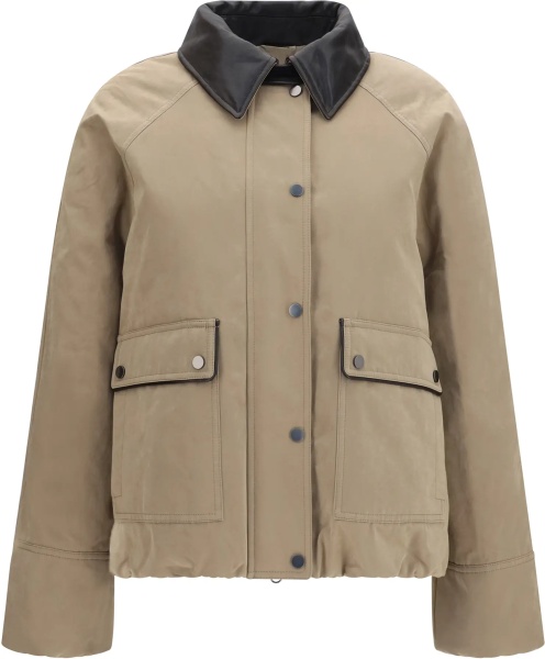 Geaca de Iarna Padded down Jacket with leather collar