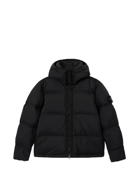 Geaca de iarna Stone Island neagra din poliamida