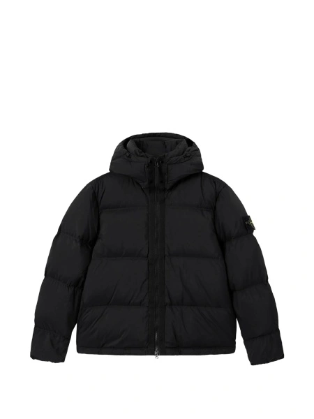 Geaca de iarna Stone Island neagra din poliamida