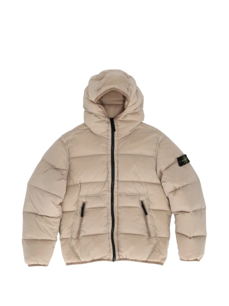 Geaca de iarna Stone Island neutra din elastan si poliamida