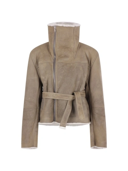 Geaca de piele Rick Owens neutra