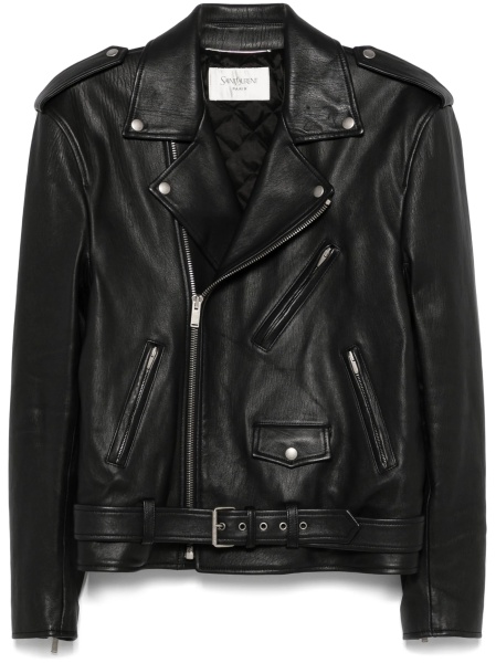 Geaca de piele Saint Laurent neagra din piele