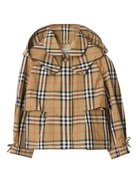 Geaca de ploaie Burberry neutra din bumbac