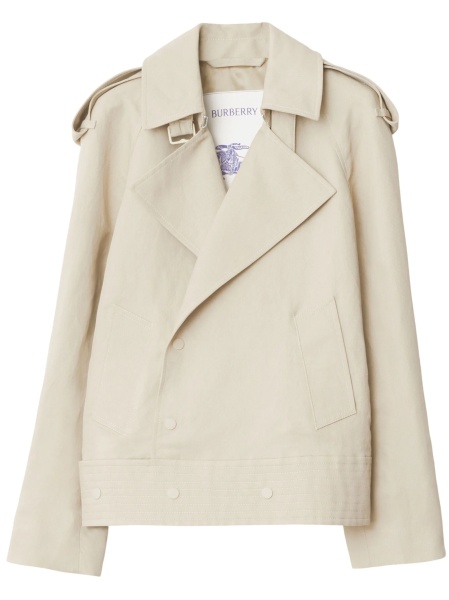 Geaca Oversize Burberry neutra din vascoza si hartie