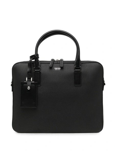 Geanta de laptop Tom Ford neagra din piele
