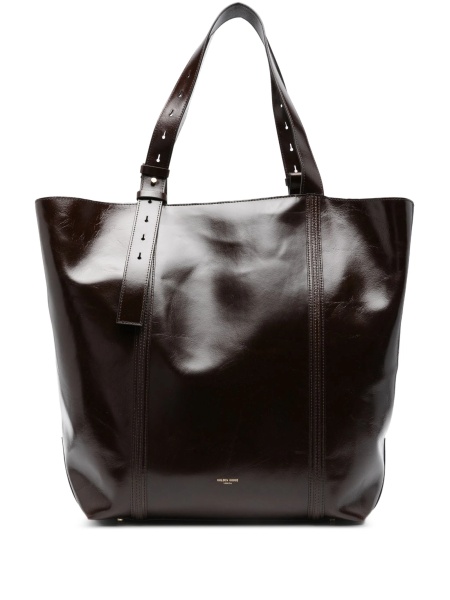 Geanta de mana Golden Goose maro din piele