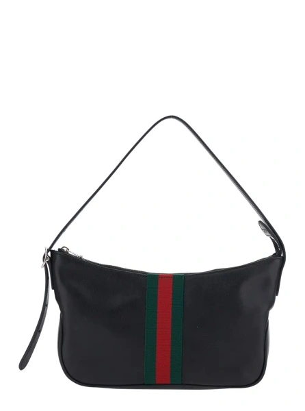 Geanta de mana Gucci neagra din piele 'Lunetta'