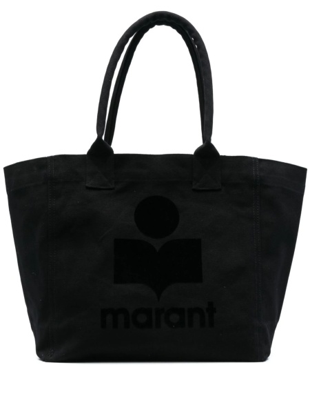 Geanta de mana Isabel Marant neagra din polyester si bumbac