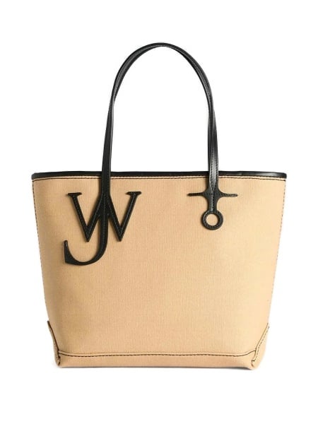 Geanta de mana JW Anderson neutra din piele si bumbac