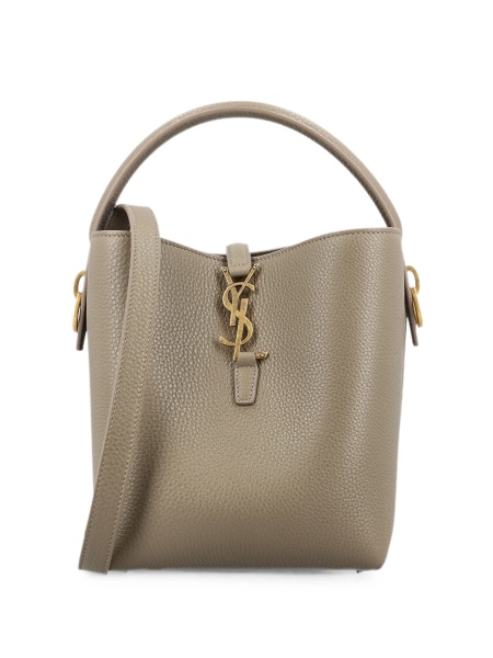 Geanta de mana Saint Laurent gri din piele