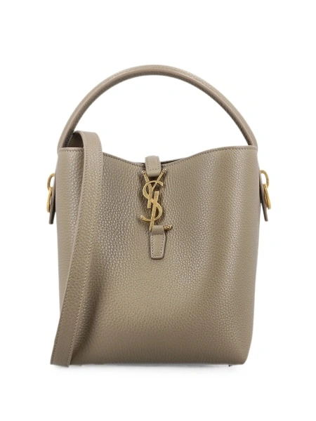 Geanta de mana Saint Laurent gri din piele