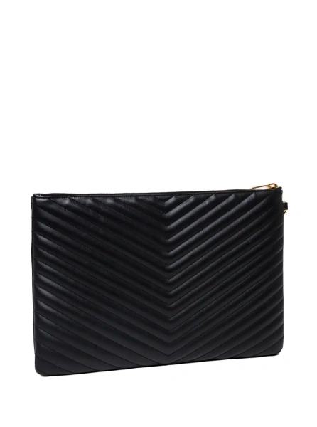 Geanta de mana Saint Laurent neagra din piele 'Jolie'