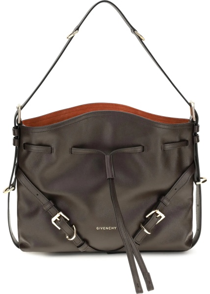 Geanta de mana Small Voyou Bucket Handbag in glossy leather