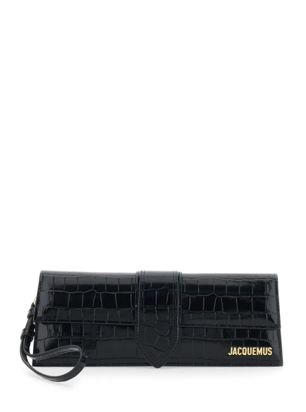 Geanta de mana THE BOY POUCH with leather details and black unisex color