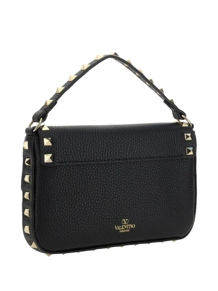 Geanta de mana Valentino Garavani Rockstud neagra din piele