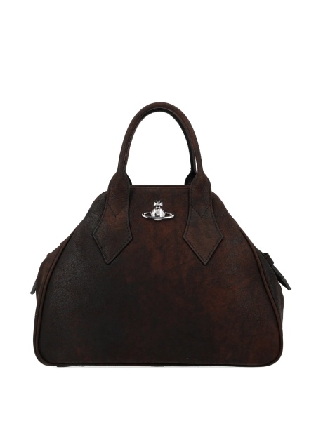 Geanta de mana Vivienne Westwood maro din piele