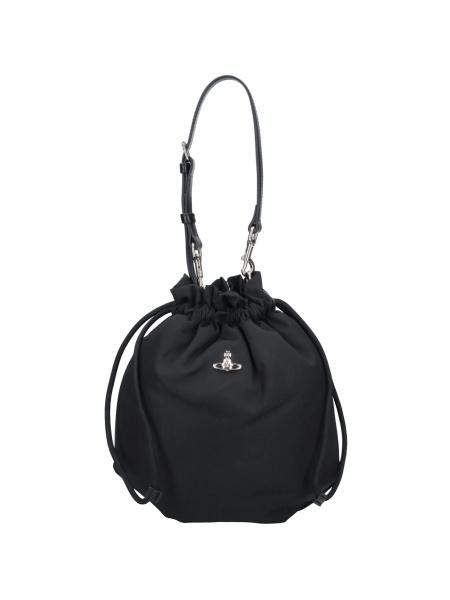 Geanta de mana Vivienne Westwood neagra din nylon