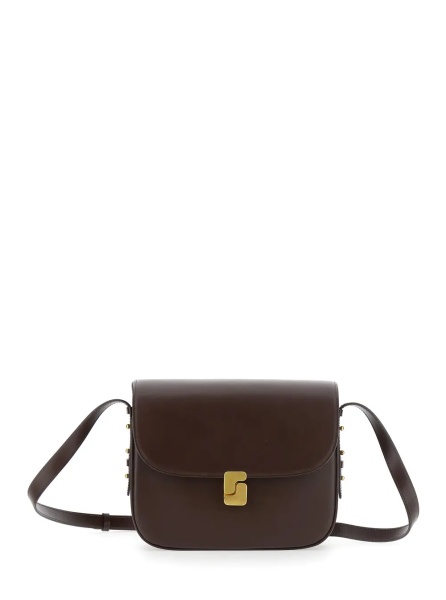 Geanta de umar BELLISSIMA MAXI is a brown leather crossbody bag with elegant and unisex details
