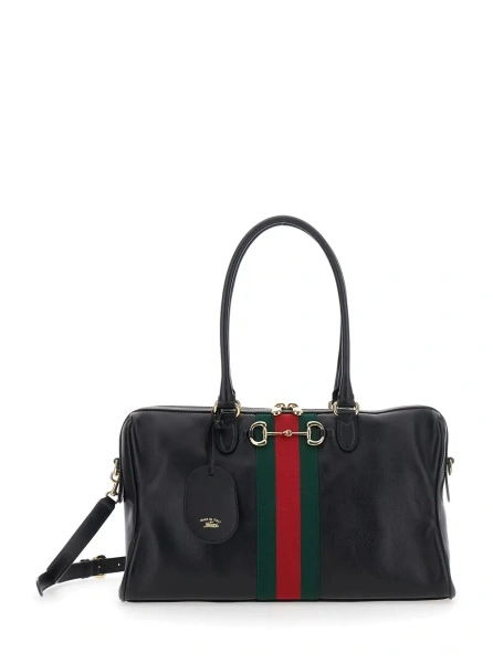 Geanta de umar Gucci 'Horsebit' din canvas GG