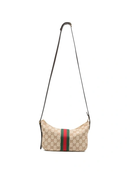 Geanta de umar Gucci neutra din material textil si piele