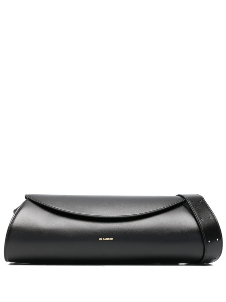 Geanta de umar Jil Sander neagra din piele