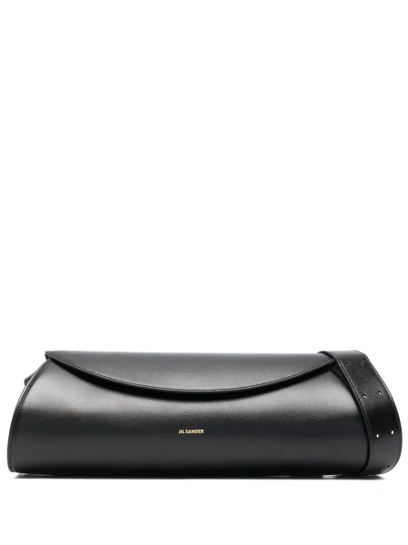 Geanta de umar Jil Sander neagra din piele